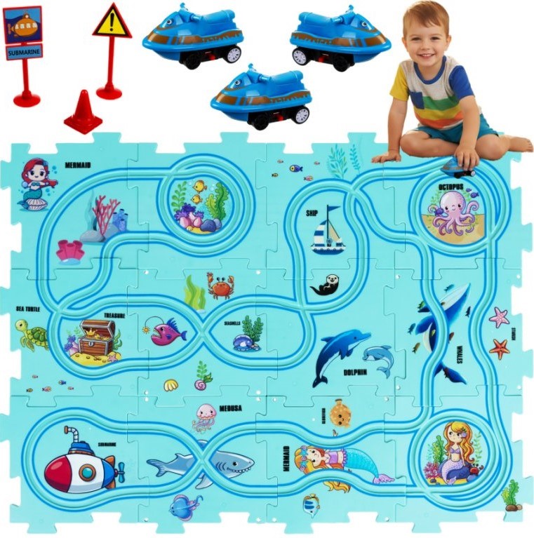 Unikalny tor układanki dla dzieci